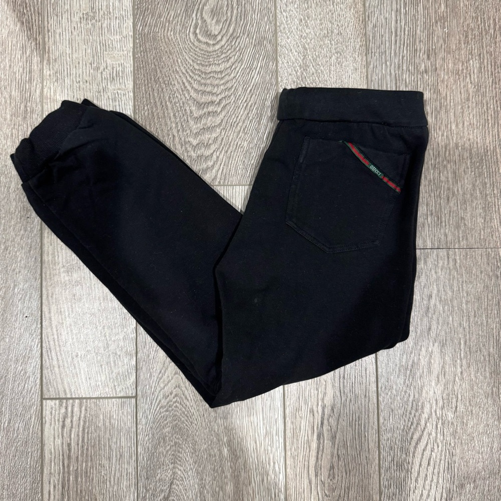 GUCCI KIDS Black Cotton Joggers